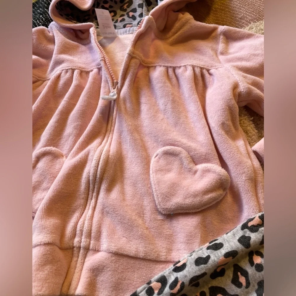 EUC Carter’s Matching Animal Print Pants and Hoodie